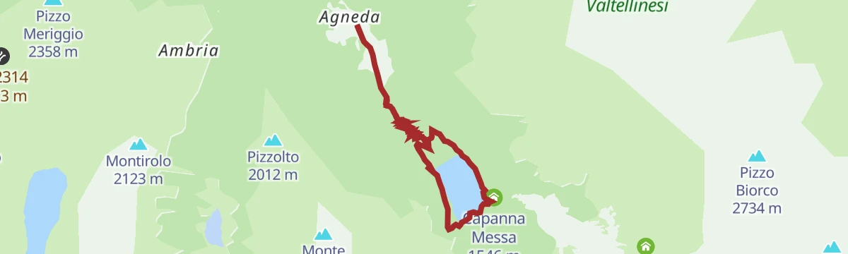 Route map: Il giro del lago di Scais